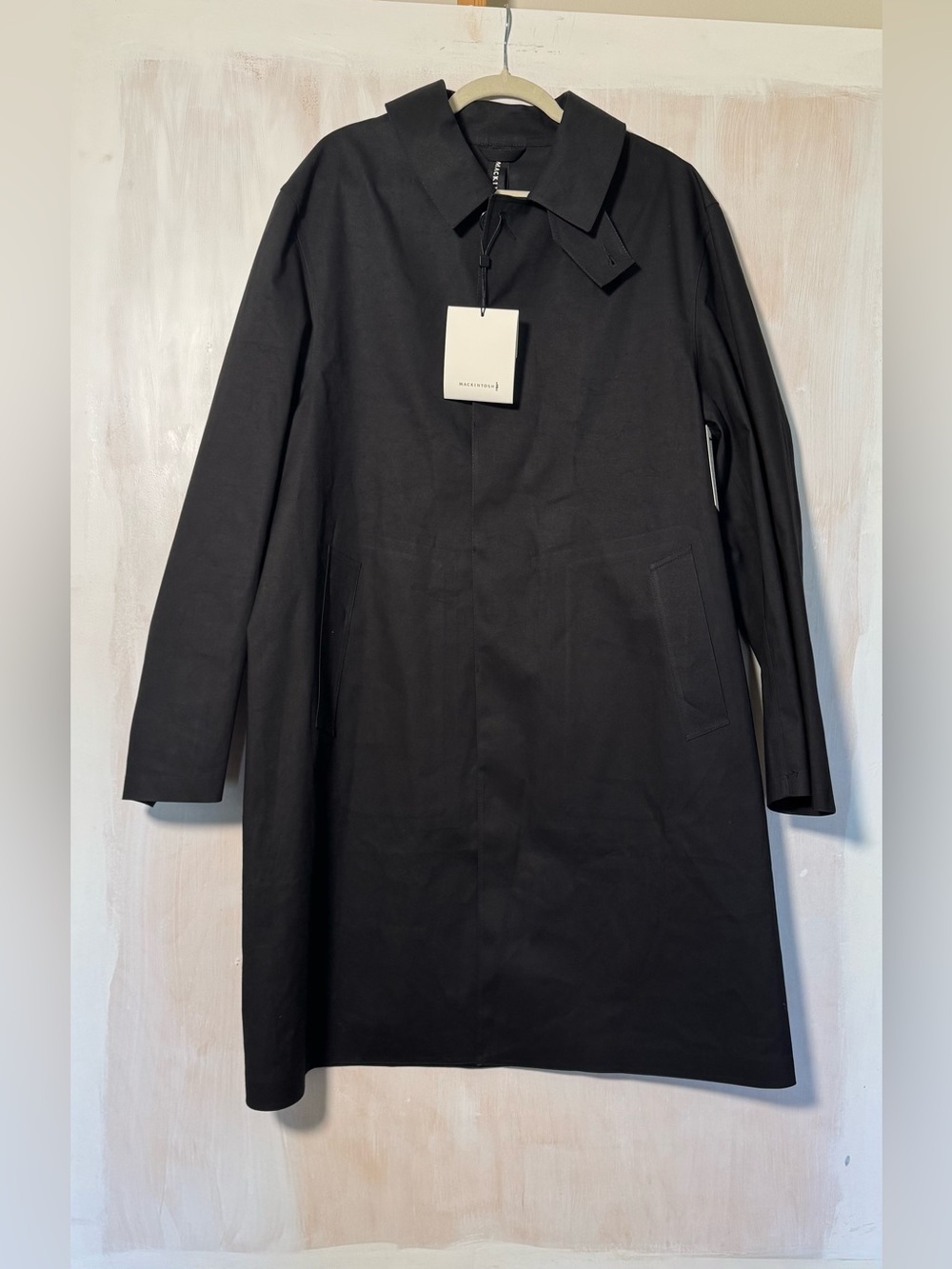 NWT Mackintosh Oxford Trench Coat Black Size 46 / XL